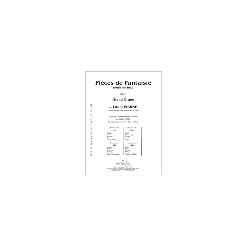 Pièces de fantaisie Op.54 suite n°3 pdf