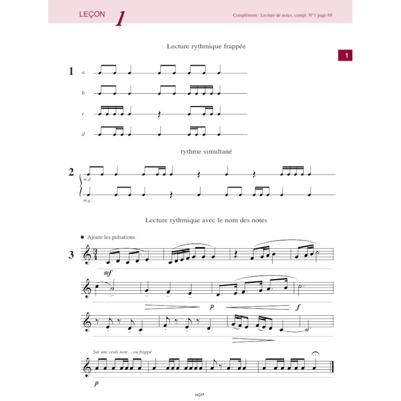 On aime la FM Vol.1 – Siciliano – Méthode Formation Musicale • Henry Lemoine