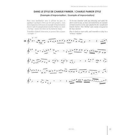 Petit précis de clarinette basse - Short synopsis on the bass clarinet