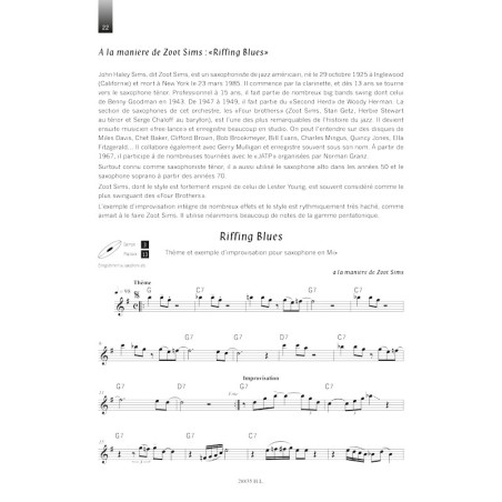Méthode de saxophone du swing au be-bop
