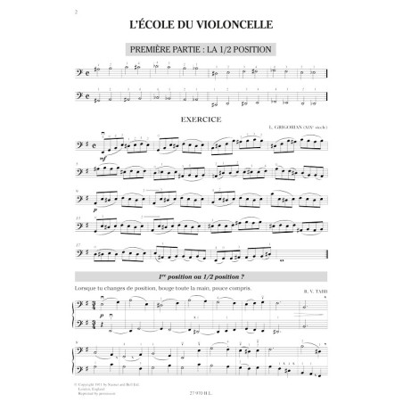Méthode de violoncelle Vol.3