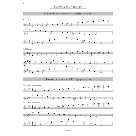 Mes premières gammes Vol.3 : gammes à 2 octaves en 2e, 3e, 4e et 5e positions