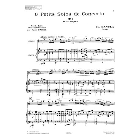 Petit solo de concerto Op.141 n°3 en Ut maj.