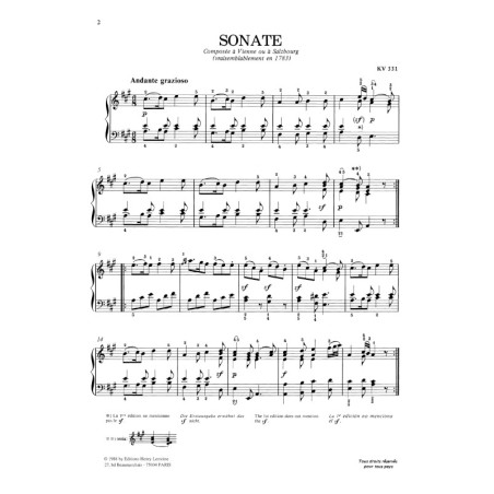 Sonate n°11 KV331 en La maj.