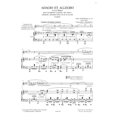 Adagio et Allegro Op.70